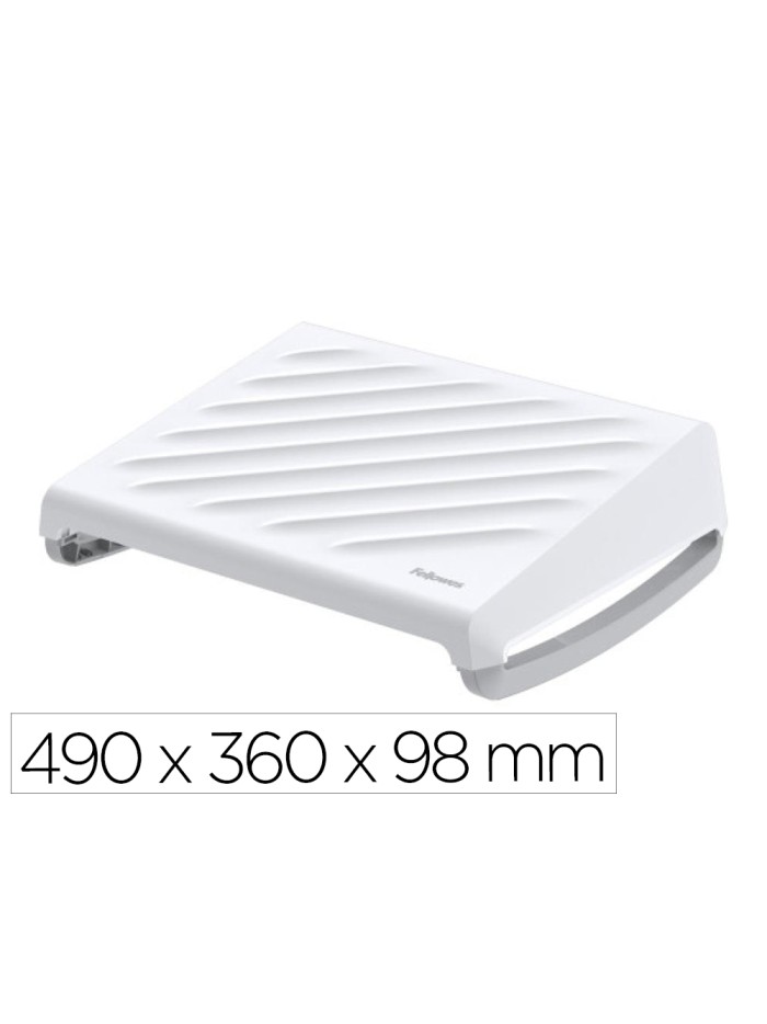 Reposapies fellowes breyta 3 ajustes de altura 100% reciclable 490x360x98 mm color blanco Reposapies fellowes breyta 3 ajustes de altura 100% reciclable 490x360x98 mm color blanco