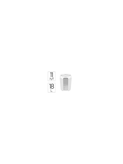Destructora de documentos fellowes lx70 capacidad 11h seguridad p4 grapas clips y tarjetas papelera 18 l