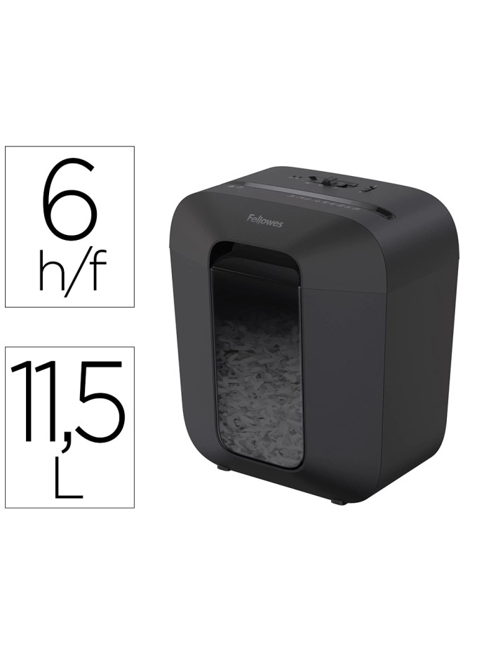 Destructora de documentos fellowes lx25 capacidad 6h seguridad p4 grapas clips y tarjetas papelera 11,5 l Destructora de documentos fellowes lx25 capacidad 6h seguridad p4 grapas clips y tarjetas papelera 11,5 l