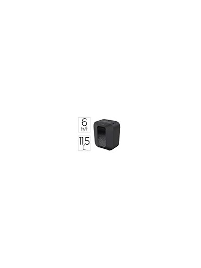 Destructora de documentos fellowes lx25 capacidad 6h seguridad p4 grapas clips y tarjetas papelera 11,5 l
