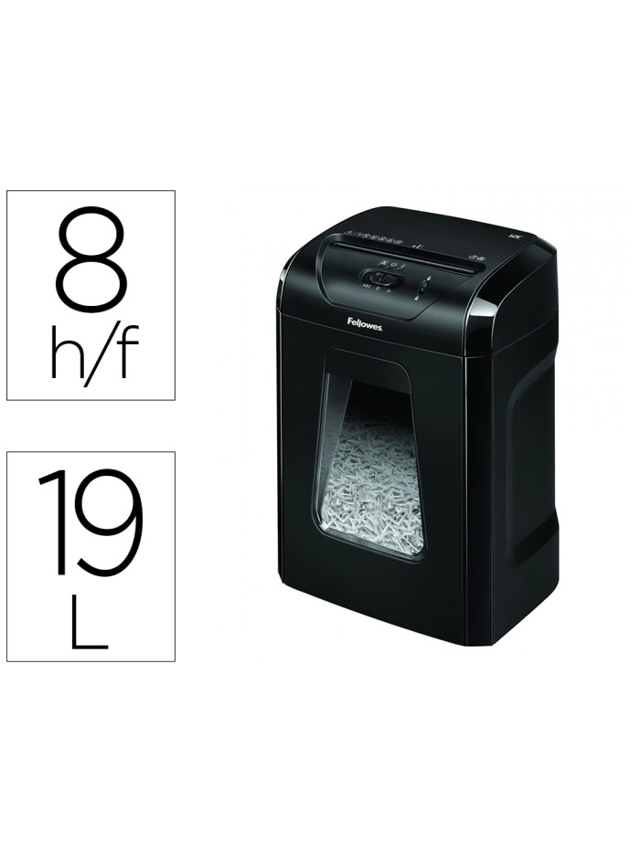 Destructora de documentos fellowes 12c capacidad 8h seguridad p4 grapas clips y tarjetas papelera 19 l Destructora de documentos fellowes 12c capacidad 8h seguridad p4 grapas clips y tarjetas papelera 19 l