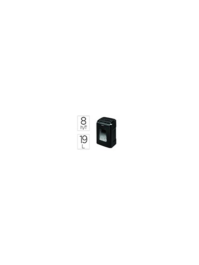 Destructora de documentos fellowes 12c capacidad 8h seguridad p4 grapas clips y tarjetas papelera 19 l