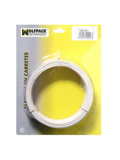 Alambre Plastificado 1,2 mm. Blanco (Rollo 50 metros)