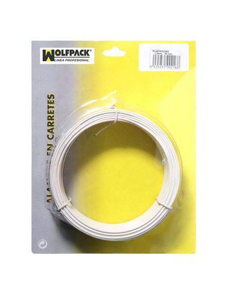 Alambre Plastificado 1,2 mm. Blanco (Rollo 50 metros)