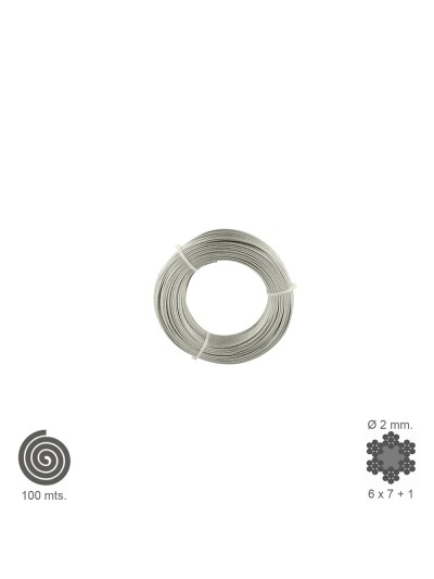 Cable Galvanizado   2 mm. (Rollo 100 Metros) No Elevacion