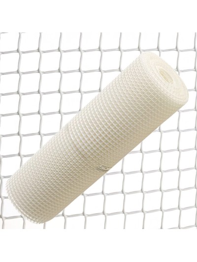 Tela Cuadrada Plastico 0,5 cm. x 1 Metro. Blanca Rollo 25 Metros