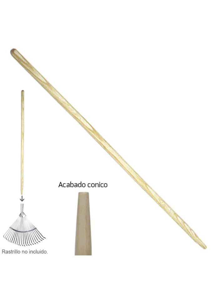 Mango Madera Conico 1200x28 mm. Rastrillo Metal