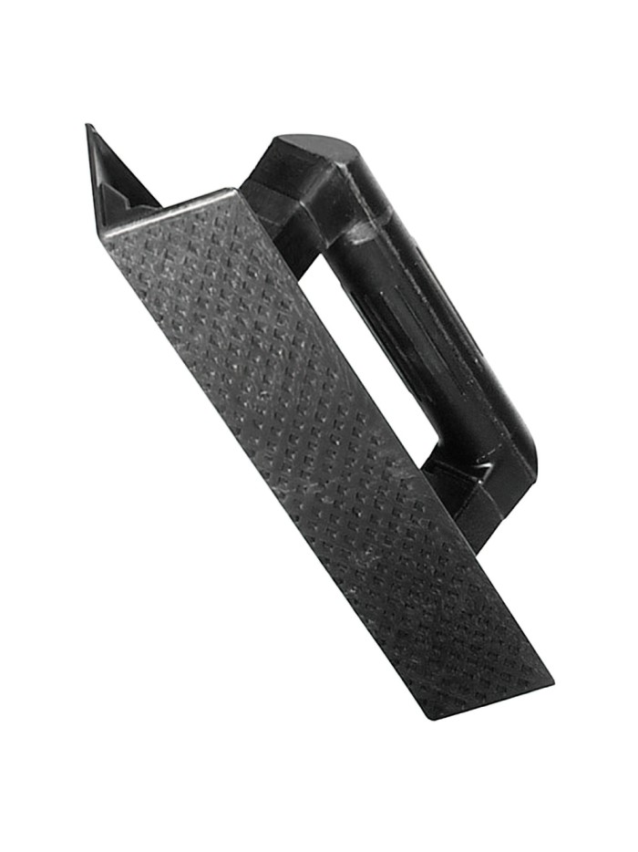 Talocha Plástico Para Rincón Mango Redondo 36 cm. negra