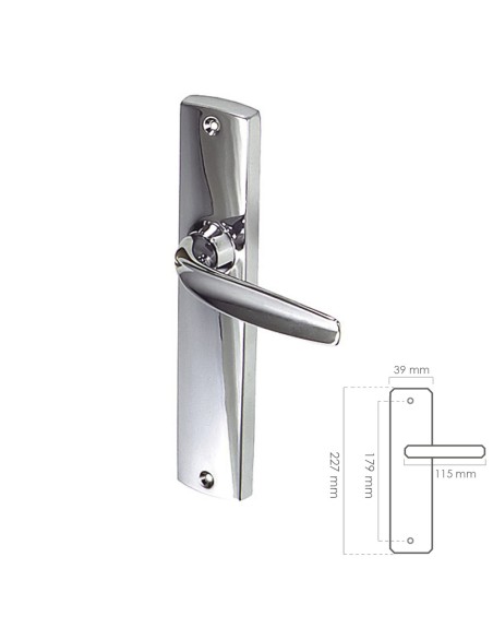 Juego Manivelas Para Puertas "Ayr" Ref 540  Cromo