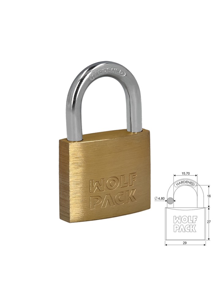Candado Laton Arco Normal  30 mm.