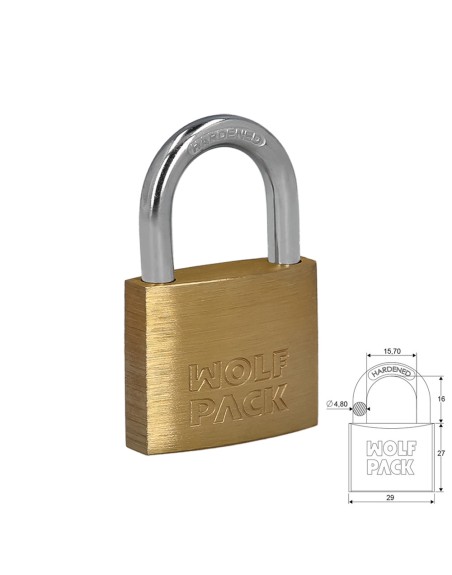 Candado Laton Arco Normal  30 mm.