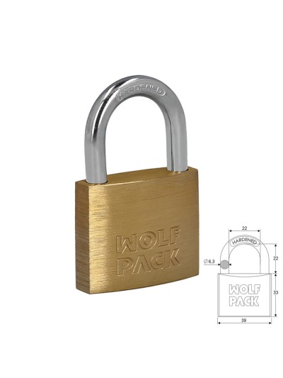 Candado Laton Arco Normal  40 mm.
