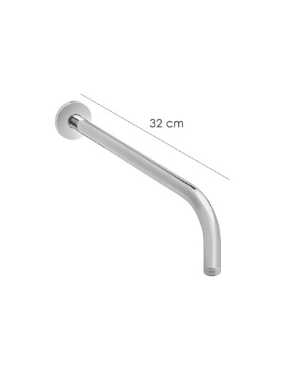 Brazo Ducha Laton  1/2" x 37+7 cm. Angulo recto.