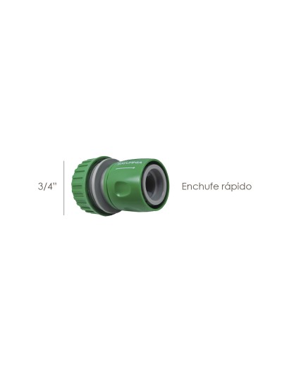 Conector Manguera Plastico 3/4       Blister