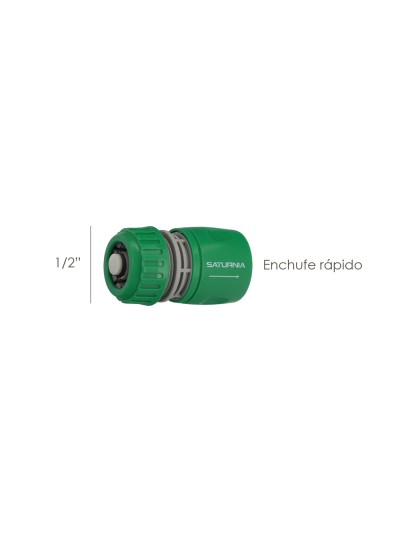 Conector Manguera Plastico 1/2 Con Stop  Blister