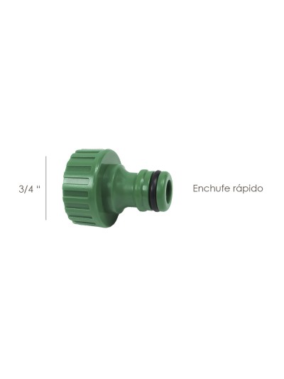 Adaptador Manguera Plastico 3/4 hembra  Blister