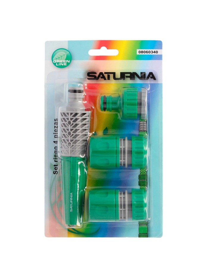 Set Riego Plastico4 Piezas Saturnia