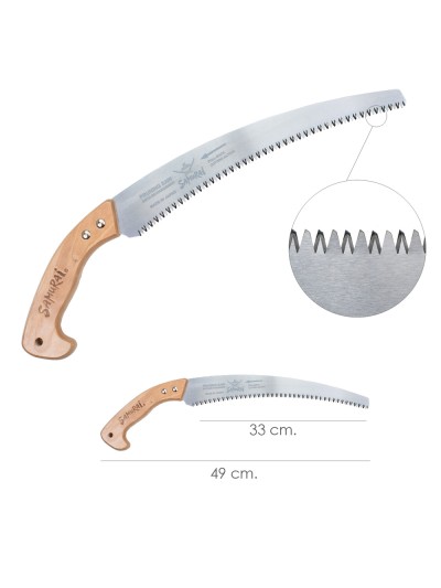 Serrucho Samurai Curvo Mango Madera   330 mm.