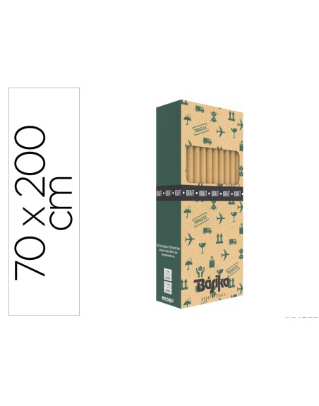 Papel de regalo basika kraft liso rollo ancho 70 cm longitud 2 mt gramaje 50 gr