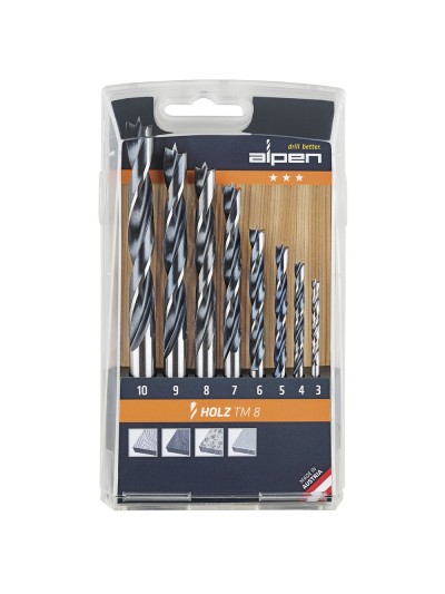 Estuche Brocas Alpen Madera   8 Piezas