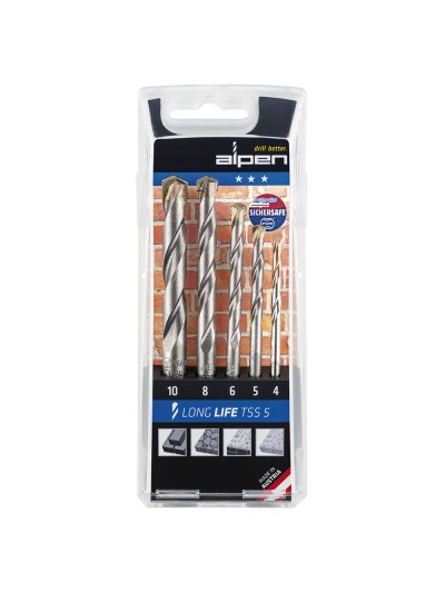 Estuche Brocas Alpen Widia Long Life 5 Piezas