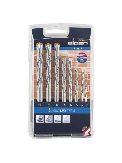 Estuche Brocas Alpen Widia Long Life 8 Piezas