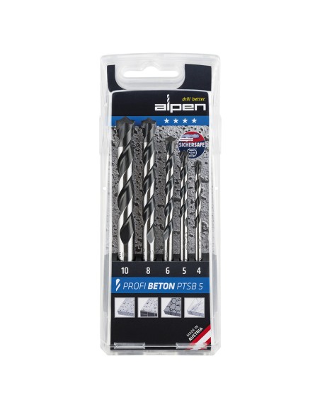 Estuche Brocas Alpen Widia Profesional Beton 5 Piezas