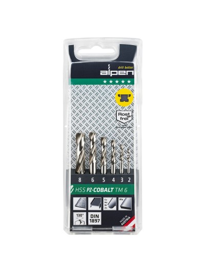 Estuche Brocas Alpen Cobalto Nirosta  6 Piezas