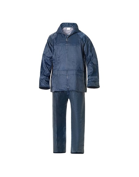 Traje de Agua Impermeable Azul Nylon        Talla 7-L
