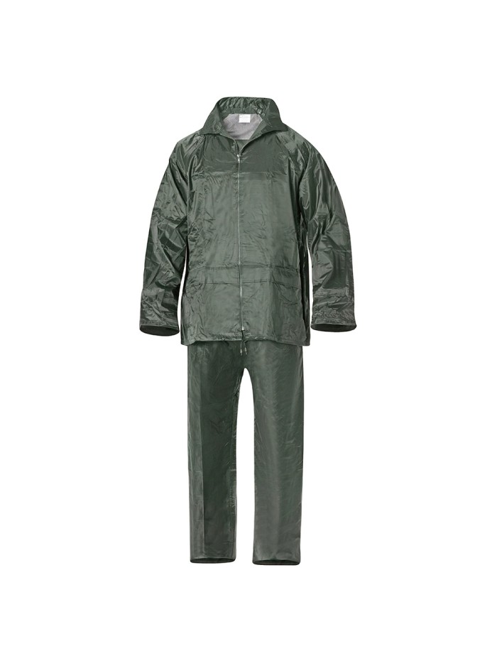 Traje de Agua Impermeable Verde Nylon       Talla 7-L