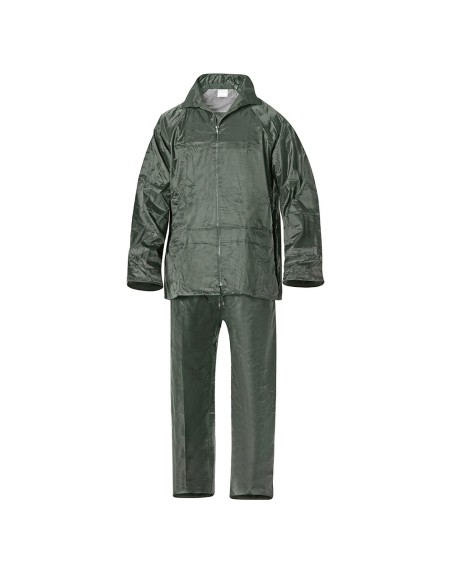 Traje de Agua Impermeable Verde Nylon       Talla 7-L