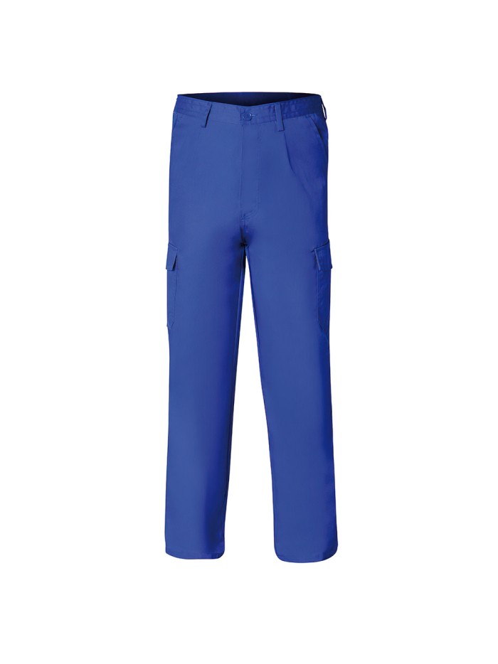Pantalon De Trabajo Largo, Color Azul, Multibolsillos, Resistente, Talla 54