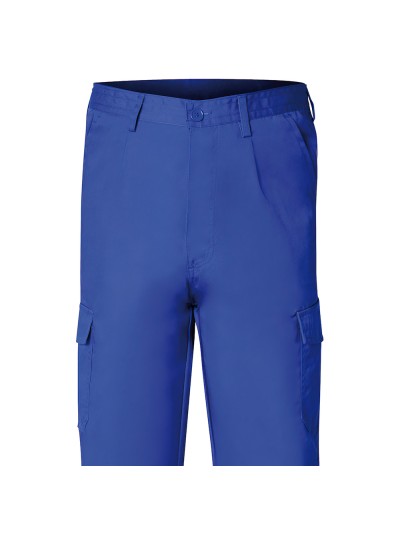 Pantalon De Trabajo Largo, Color Azul, Multibolsillos, Resistente, Talla 54