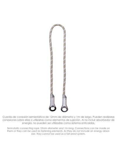 Cinturon Seguridad con Cuerda y Mosquetón