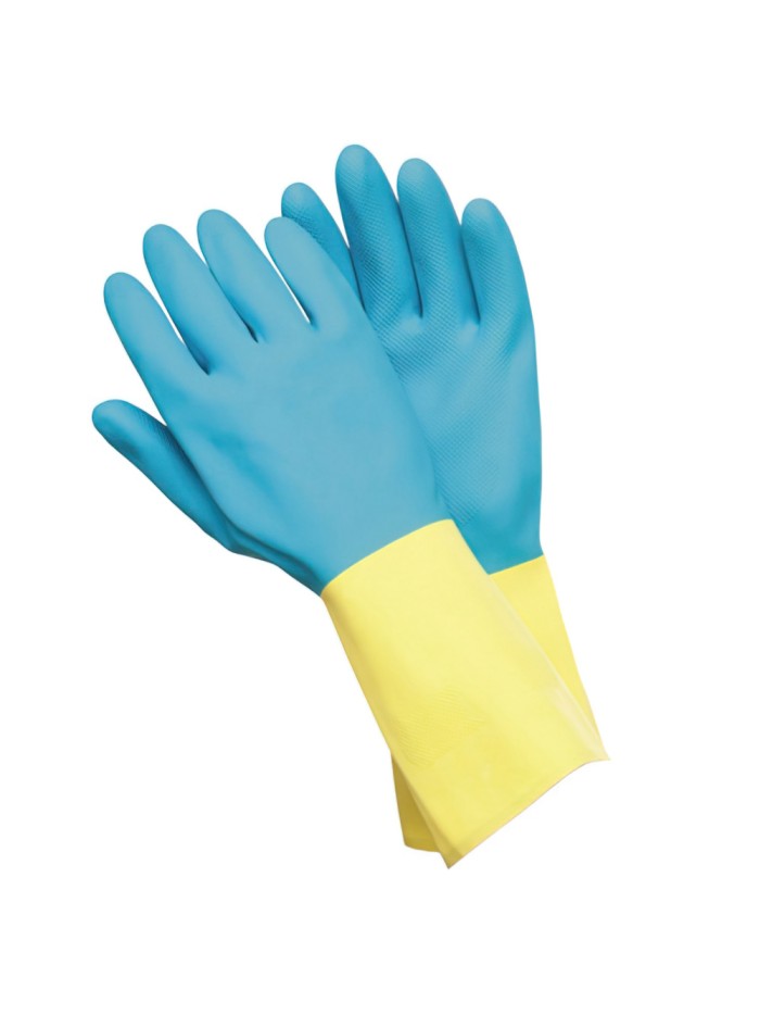 Guantes Neopreno / Latex Bicolor Talla   S (Par)
