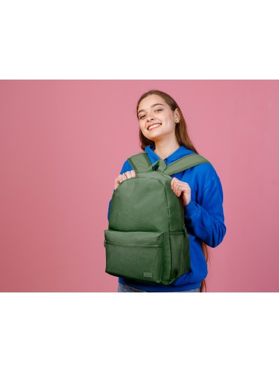 Cartera liderpapel mochila bol sillo lateral elastico color verde militar 400x125x300