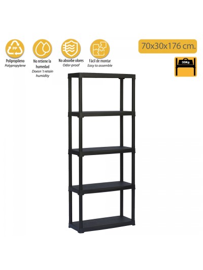 Modulo Estanteria Polipropileno 70x30x176 cm.