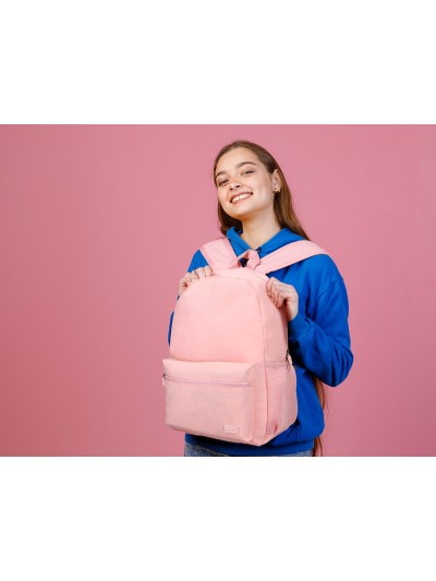 Cartera liderpapel mochila bol sillo lateral elastico color rosa 400x125x300