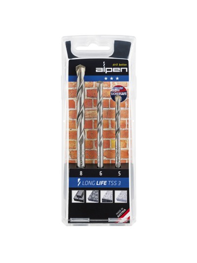 Estuche Brocas Alpen Widia Long Life  3 Piezas