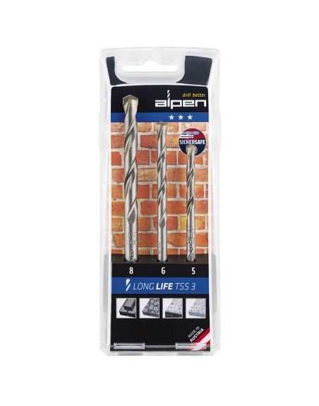 Estuche Brocas Alpen Widia Long Life  3 Piezas