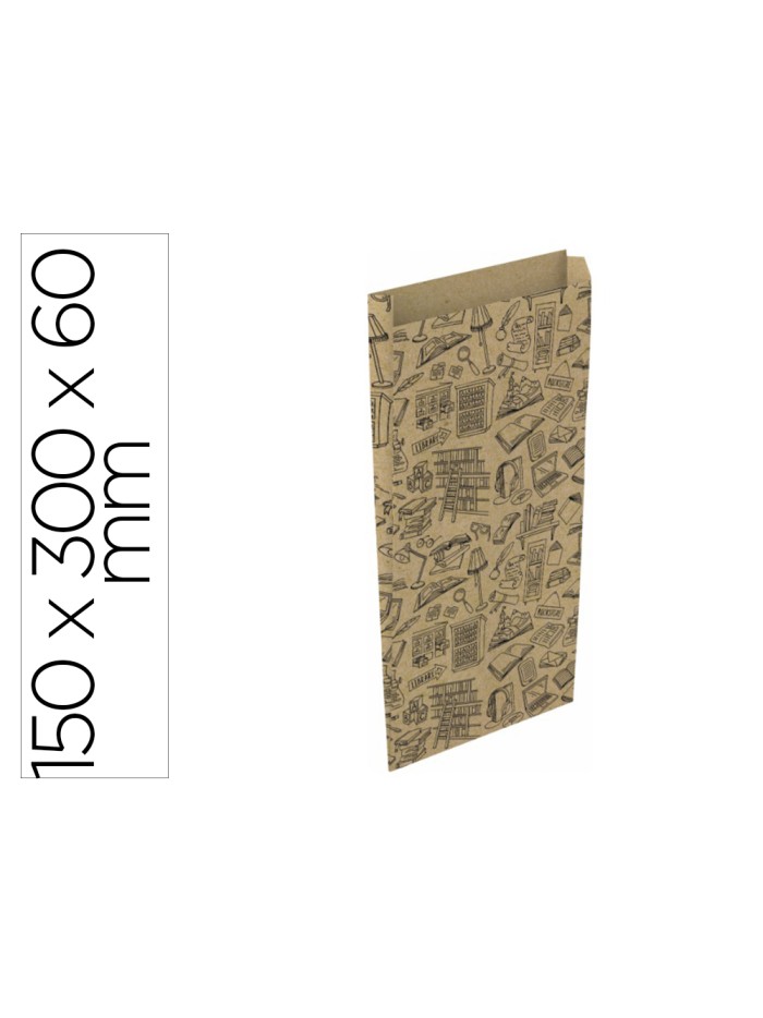 Sobre papel basika kraft reciclado con fuelle estampado libreria tamaño s 150x300 mm paquete de 25 unidades Sobre papel basika kraft reciclado con fuelle estampado libreria tamaño s 150x300 mm paquete de 25 unidades