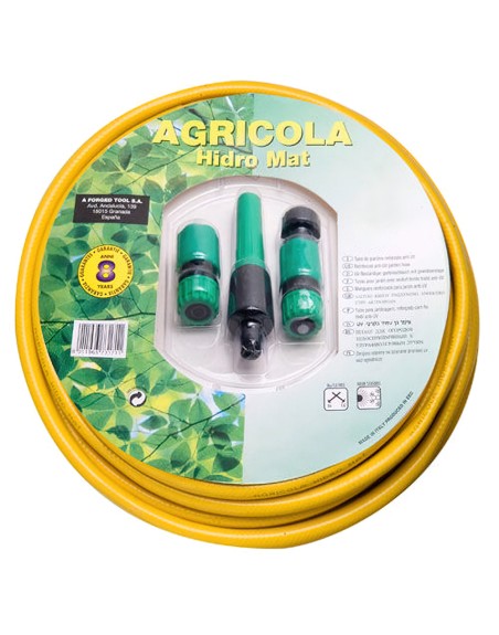 Manguera Jardin Hidro Mat Ø 15 mm. - 5/8" Rollo 15 Metros Con  Accesorios