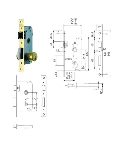 Cerradura Tesa 2004-hl/30