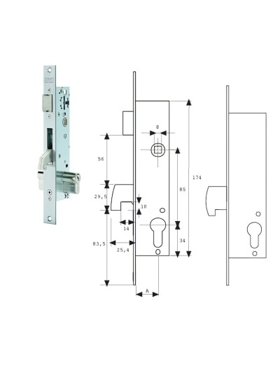 Cerradura Tesa 2241/20/3ai