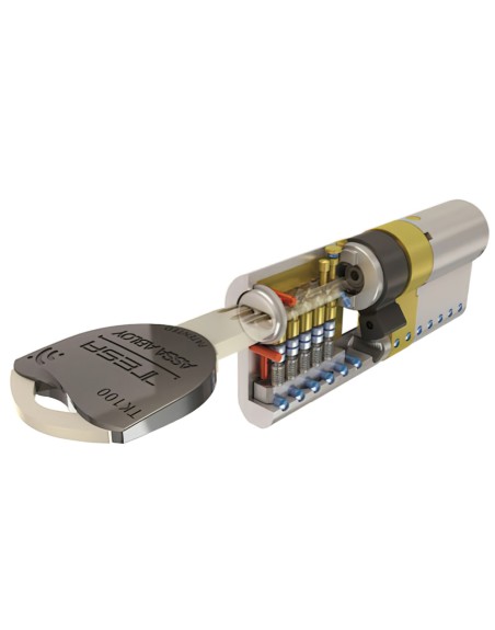 Cilindro Tesa Seguridad Tk1 30x30 Latonado