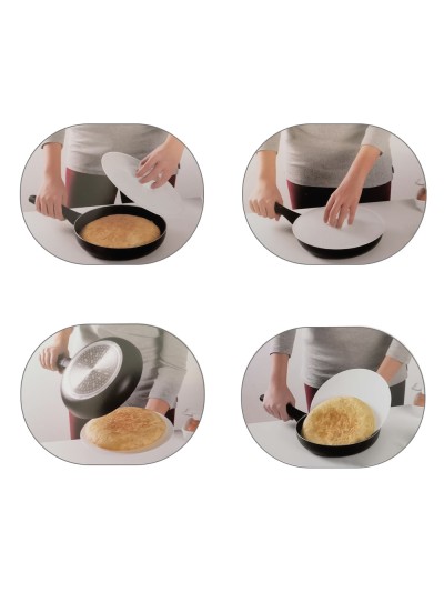 Tapa Plastico Giratortillas Oryx Ø 25,5 cm. (Tapa Vuelve Tortillas, Tapa Giratortillas, Tapa Gira Tortillas)