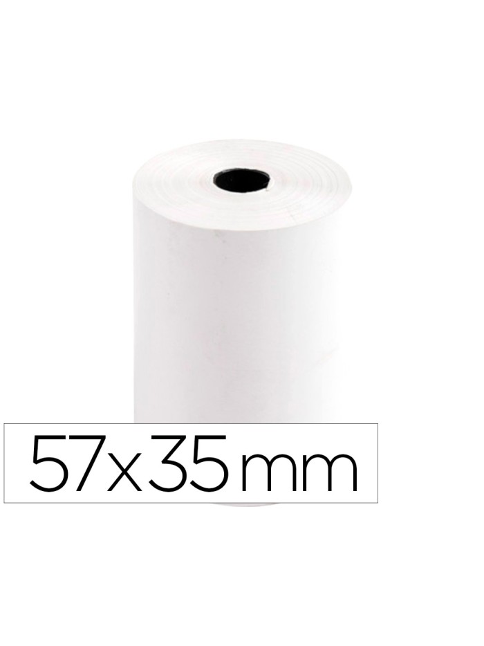 Rollo sumadora termico greening 57 mm ancho x 35 mm diametro para tpv sin bisfenol a papel de 70 g/m2 Rollo sumadora termico greening 57 mm ancho x 35 mm diametro para tpv sin bisfenol a papel de 70 g/m2