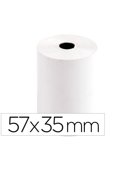 Rollo sumadora termico greening 57 mm ancho x 35 mm diametro para tpv sin bisfenol a papel de 70 g/m2