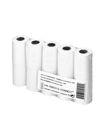 Rollo sumadora termico greening 57 mm ancho x 35 mm diametro para tpv sin bisfenol a papel de 70 g/m2