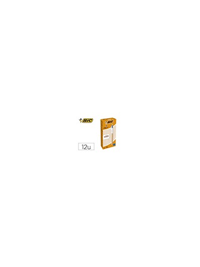 Boligrafo bic cuatro colores wood caja de 12 unidades